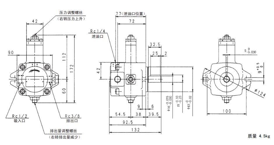 日本原装TOYOOKI丰兴叶片泵 HVP-FE1-F60R-A，丰兴双联泵HVP-FE1-F85R-A
