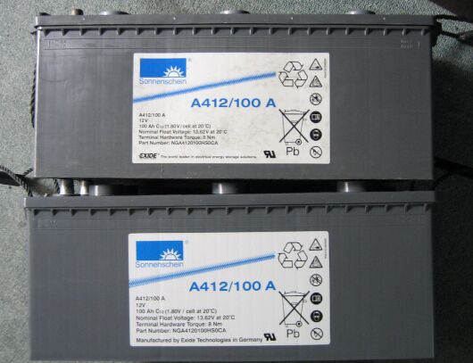 阳光蓄电池A412/100A 原装进口｝蓄电池100AH价格