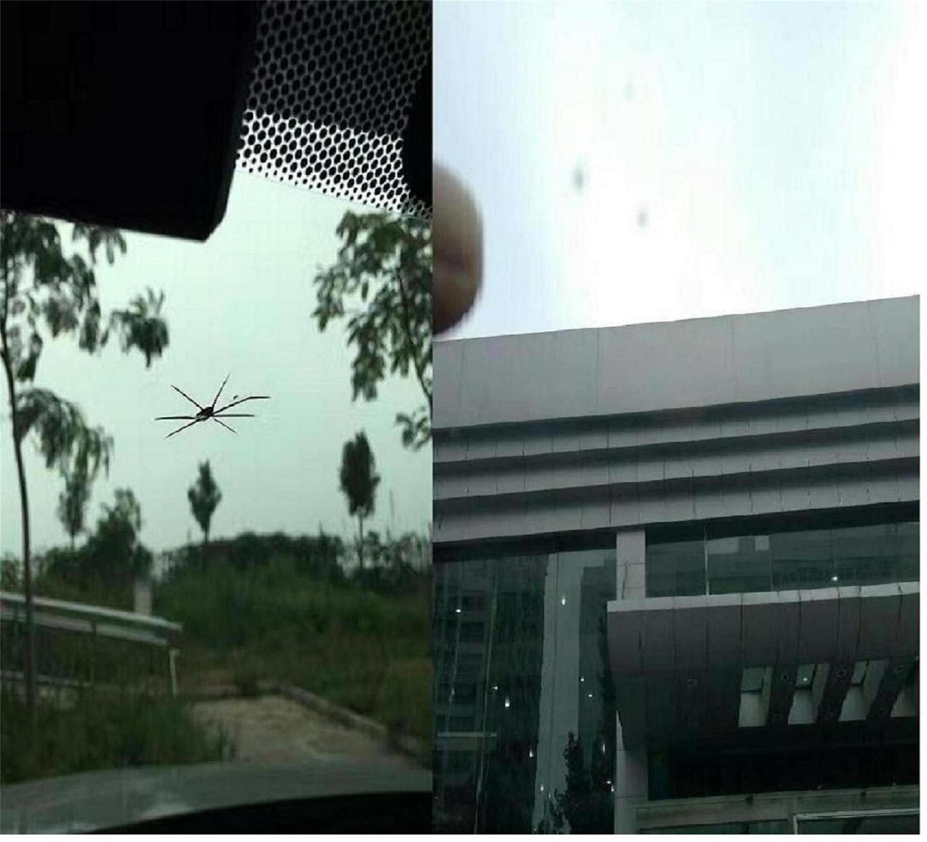 郑州汽车前挡风玻璃被打烂了一个小眼怎么修复？