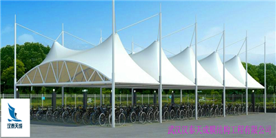 荆州自行车棚索膜结构,荆州自行车棚索膜结构销售