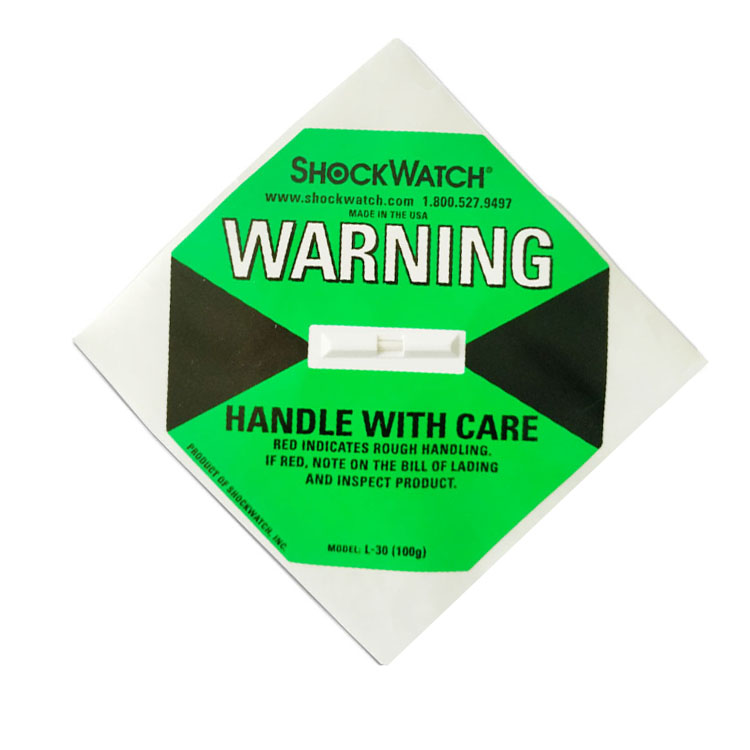 100g绿色shockwatch防震标签 冲击指示器