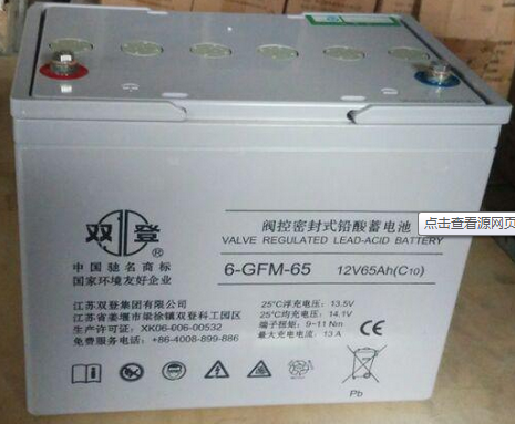 双登蓄电池6-GFM-65UPS直流屏EPS12V65AH铅酸免维护质保三年