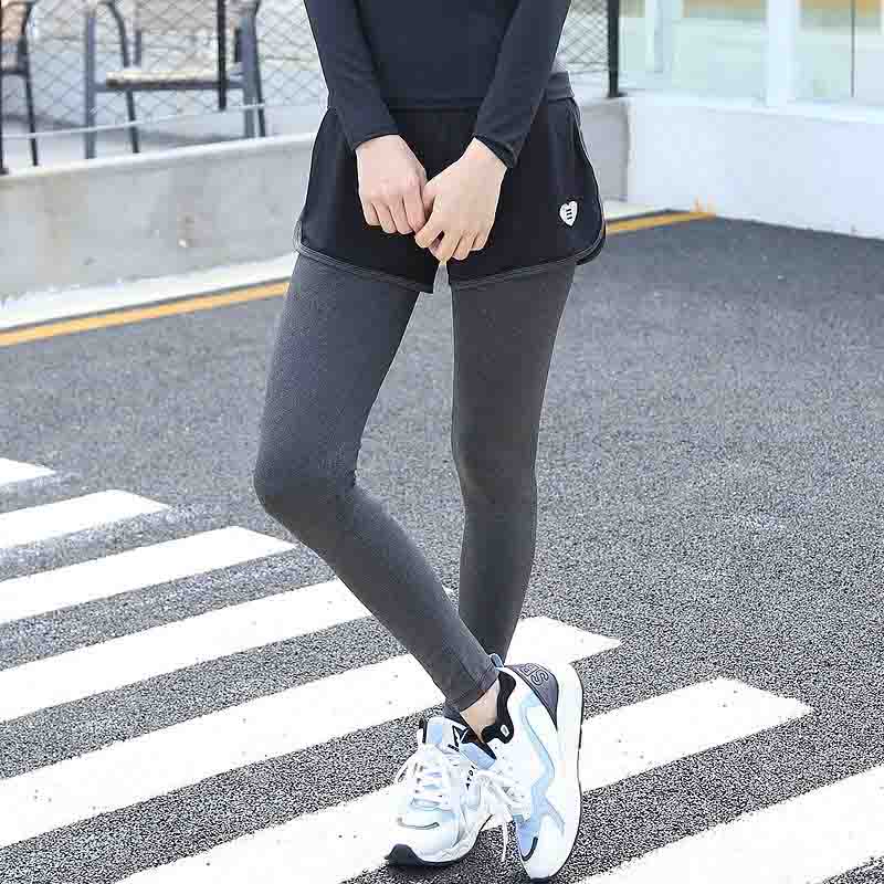 韩国2017新款女弹力圆领长袖气质淑运动户外秋冬健身瑜伽服套装