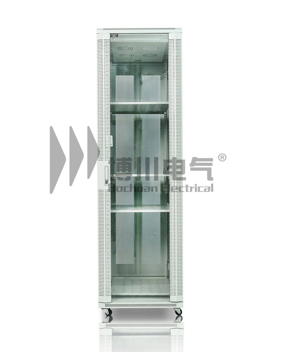 时代博川国标WBG系列机柜 42U网络机柜 玻璃网孔门机柜