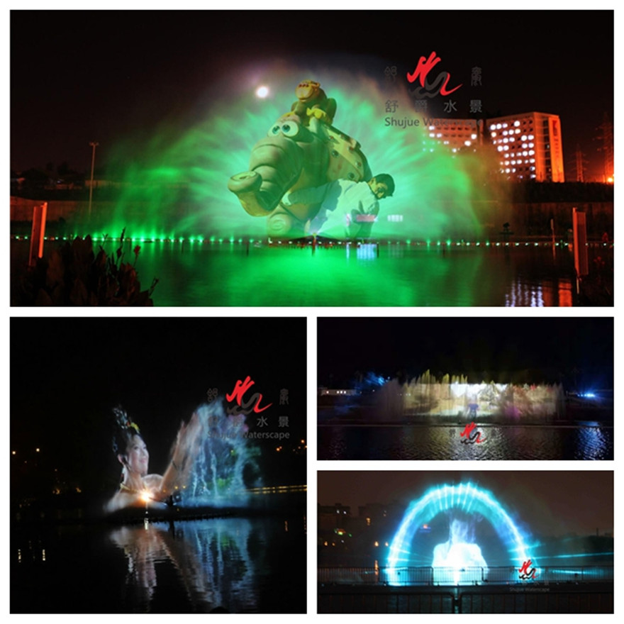 上海舒爵水景水幕电影水幕投影设计，激光水幕电影