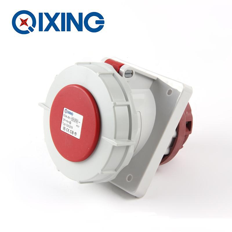 启星QX209系列工业插座 63A 5芯工业防水插座工业防水插头