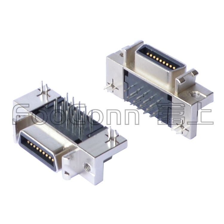 SCSI Connector 20PIN Female CN-type Right Angle