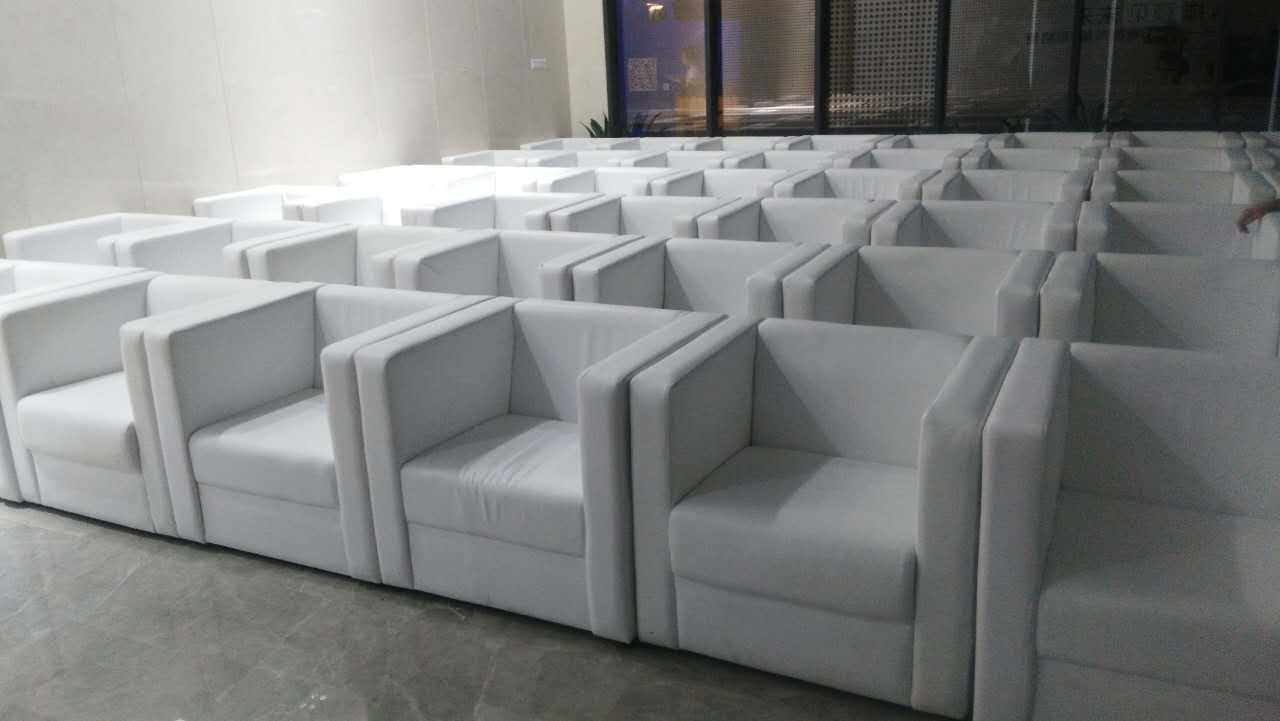 深圳沙发椅单人双人三人白色皮革沙发椅商务会议沙发椅茶几出租赁