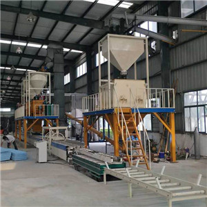 新疆双面水泥抹面砂浆网格布复合岩棉保温板生产线厂家精选产品