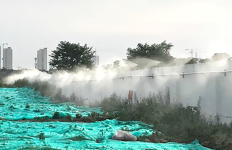 合肥工地围挡喷淋路段围栏喷雾降尘设备厂家