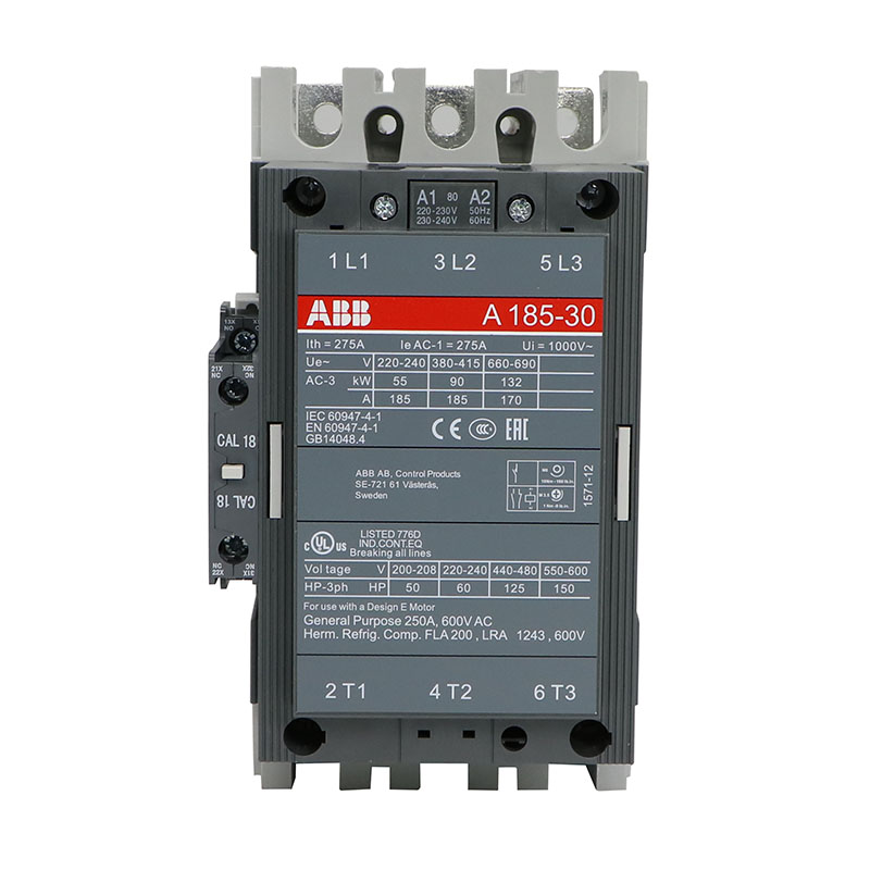 ABB接触器A185-30-11线圈电压220V图片参数尺寸可提供老库存现货可当天发货