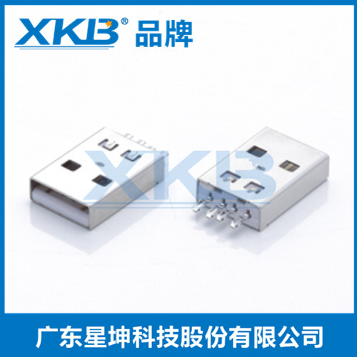 公头USB A公插板、AM沉板式 A公90度/立式