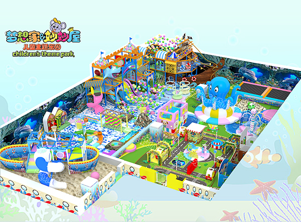 海洋系列 淘气堡儿童乐园室内游乐场设备大型室内游乐园设施