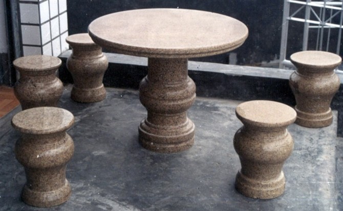 定制销售各种仿古石材桌凳