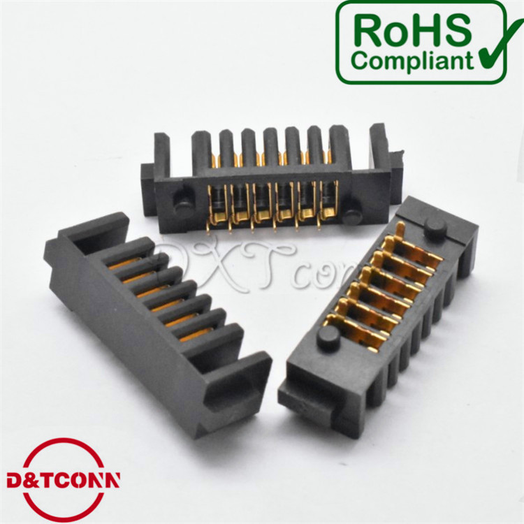 DXT 刀片式连接器6PIN间距2.0PH高6.5H插板笔记本电池母座环保