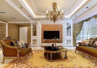 南京客厅装修,南京中式客厅装修,南京全瑞装饰