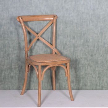 美式复古叉背椅 休闲交叉特色餐椅实木家用椅批发