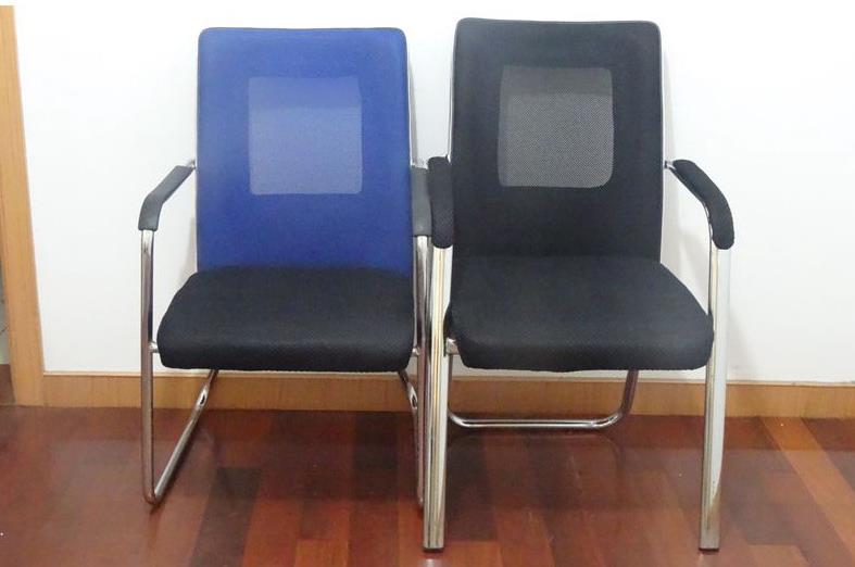 简约方洞弓形网布椅 热销现代创意圆管办公椅电脑椅