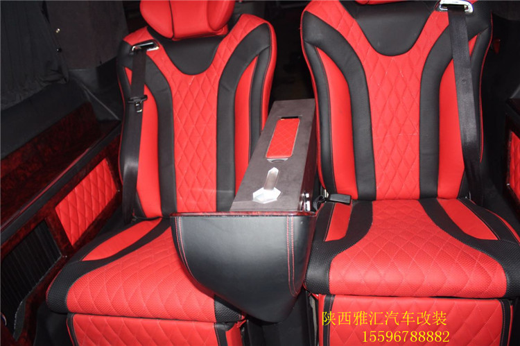 西安奔驰V260内饰豪华改装，航空座椅、隔断升降电视