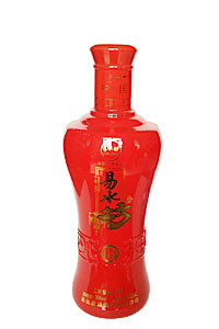酒水玻璃包装厂直供 红色喷涂玻璃瓶 1斤装高白料白酒瓶 饮料瓶