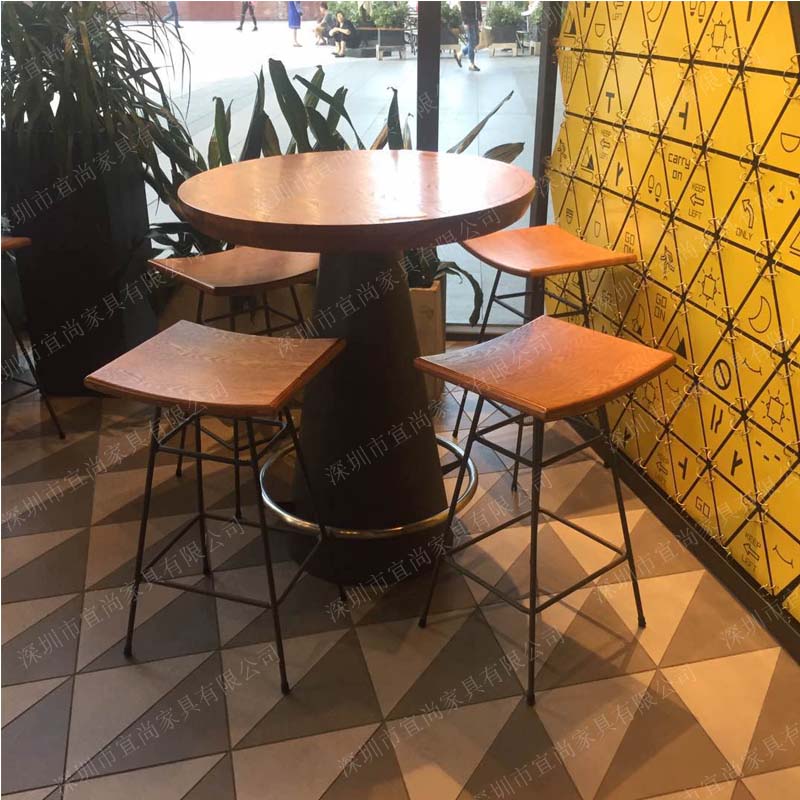 咖啡厅木桌椅订制咖啡馆家具定制咖啡厅木桌椅咖啡厅实木桌椅简约实木餐桌