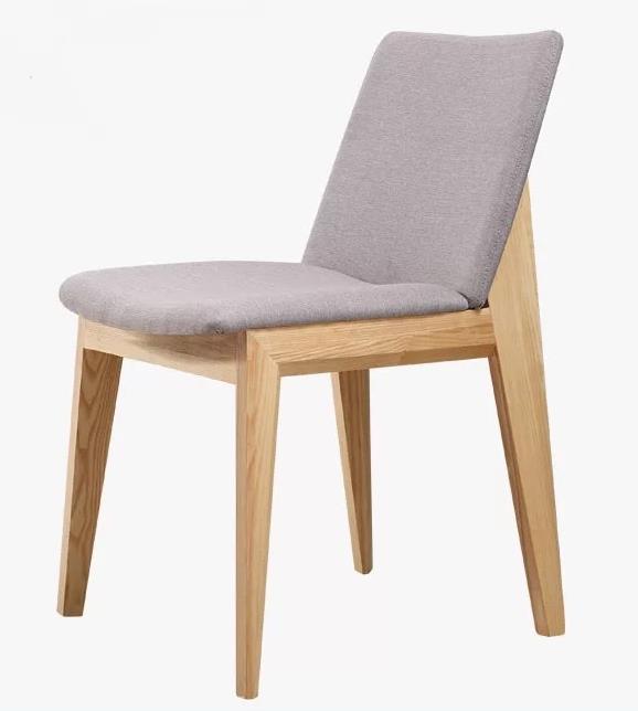新款北欧实木斜边椅 厂家热销创意主题餐厅椅子