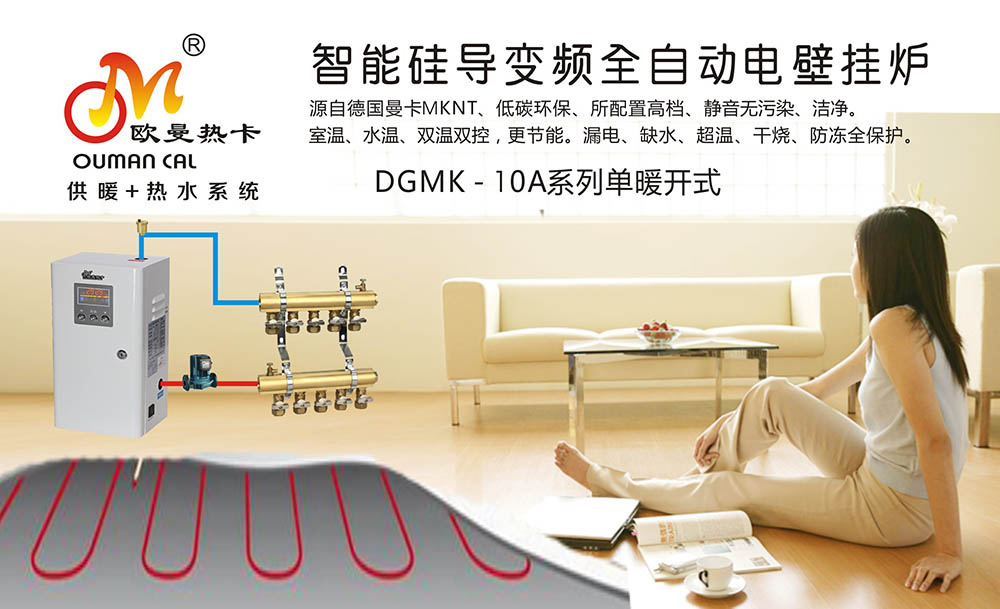中山市欧曼热卡智能硅导变频全自动电壁挂炉DGMK-10