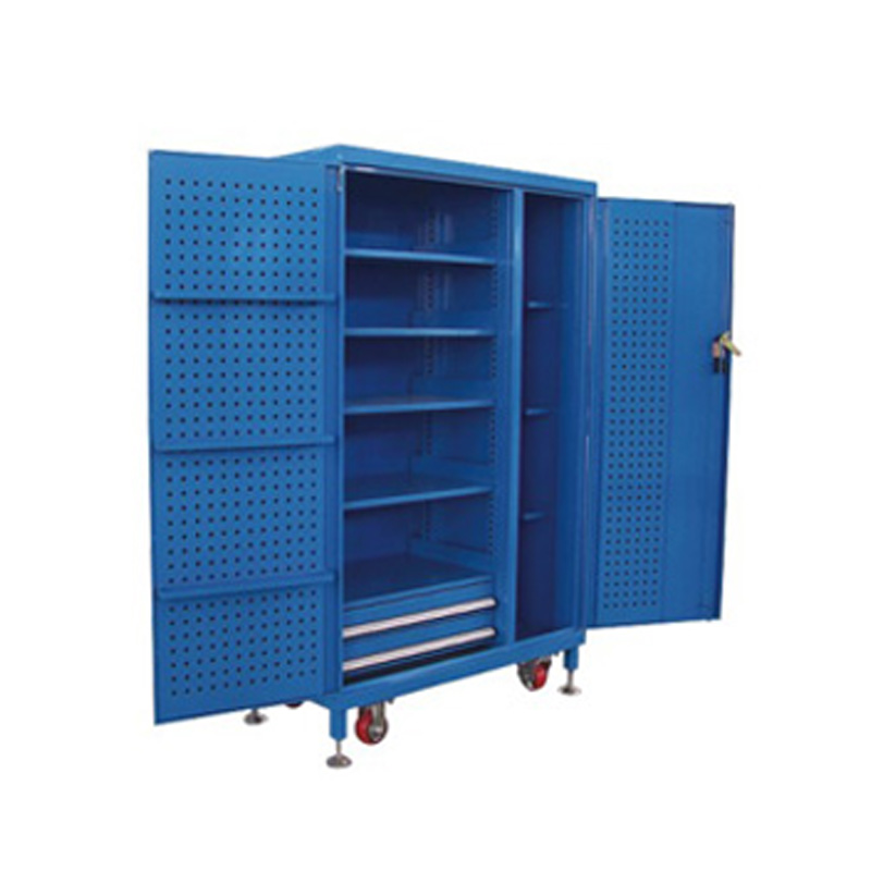 双开门工具柜刀具柜重型储物柜置物柜4块可调层板车间零配件柜