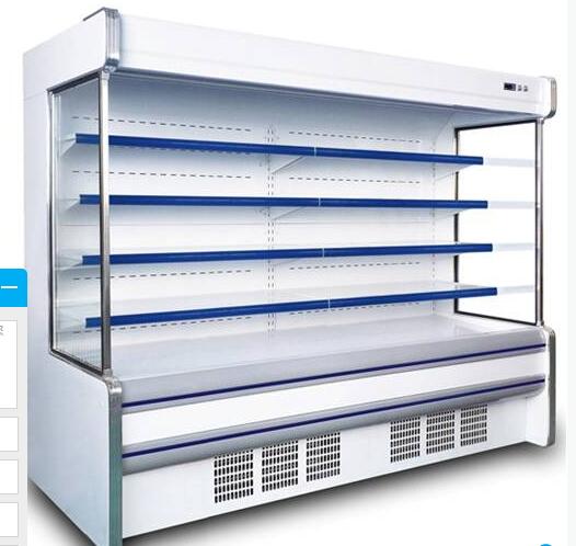 超市风幕柜|超市里很长的冰箱|商**酸奶冷藏柜|整体分体商用立风柜