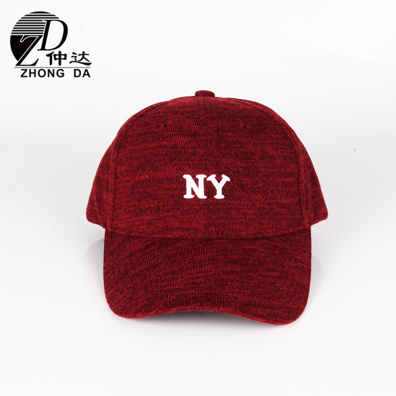 棒球帽厂家定制 秋冬男女鸭舌帽 针织面料遮阳帽 定做logo棒球帽