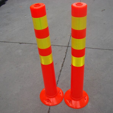 塑料警示柱 道口标柱 柔性柱 道路挡车隔离 交通安全警示桩