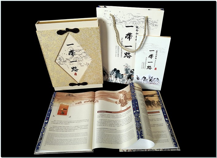 西安丝绸之路工艺品 一带一路丝织邮票收藏纪念册 陕西特色纪念礼品