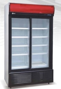 供应立式双门冷冻柜|玻璃门陈列柜|对开门冷藏展示柜