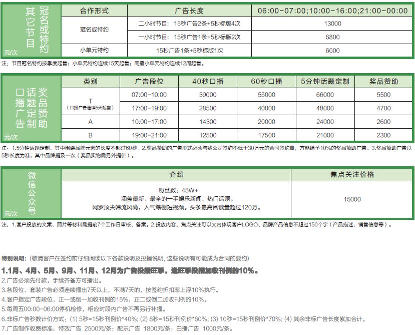 101廣告價格