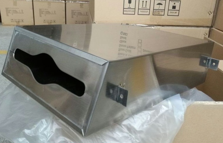 不锈钢镜后箱 暗装擦手纸箱 嵌入式洗手台卫生纸盒直销