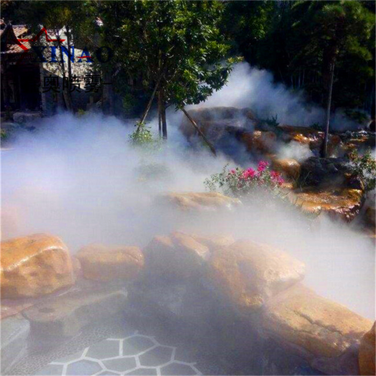 广州鑫奥景观冷雾设备假山人造雾系统 户外喷雾造景设备