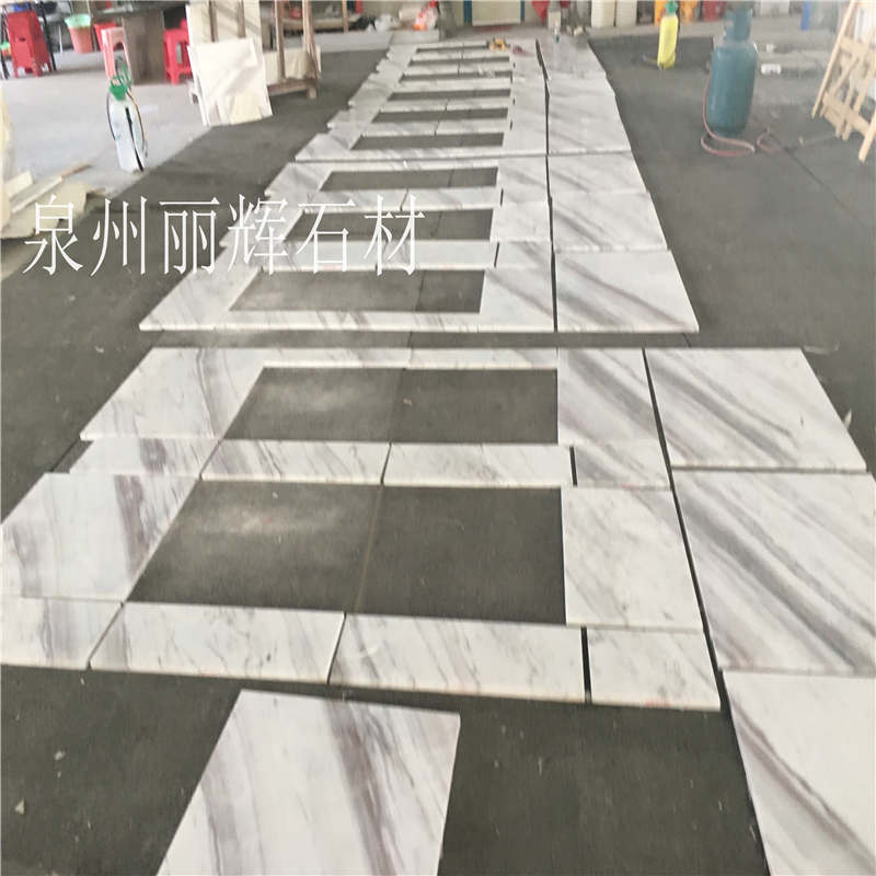 爵士白大理石大板 规格板 台面板 异形 线条生产加工