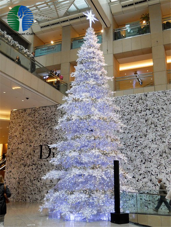 白色大型圣诞树 10米圣诞树 广州定做圣诞树