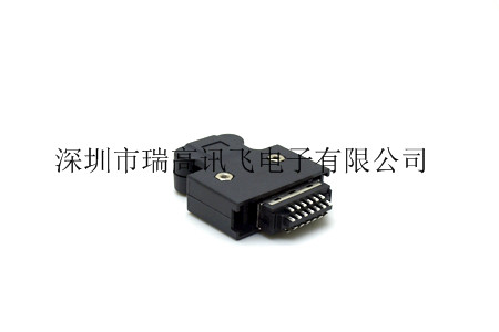 SCSI36p焊线CN公头带环扣弹片式连接器