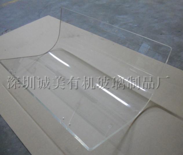 透明PVC板多边折弯 阳光耐力板热弯 深圳宝安异形烤弯