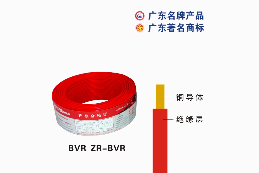 绝缘多股铜芯家装照明用线ZR-BVR4mm2空调用线