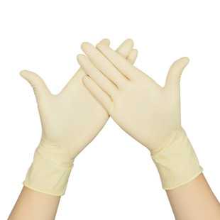 厂家直销一次性乳胶手套 无粉 有粉麻面手套