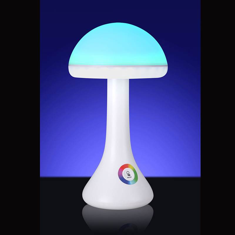 七彩变色蘑菇灯　LED护眼台灯　可充电可变色可调光