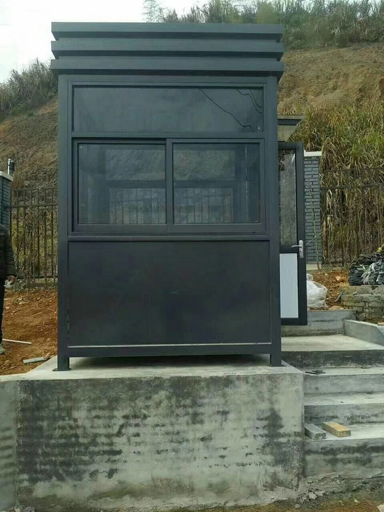 杭州岗亭厂家直销方形氟碳喷漆收费岗亭