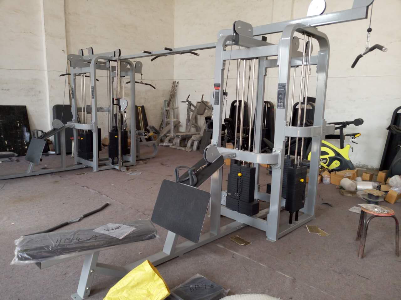 健身器材厂家直销 山东丰航 力量必确 自由 室内 商用 健身房用八人站综合多功能训练器