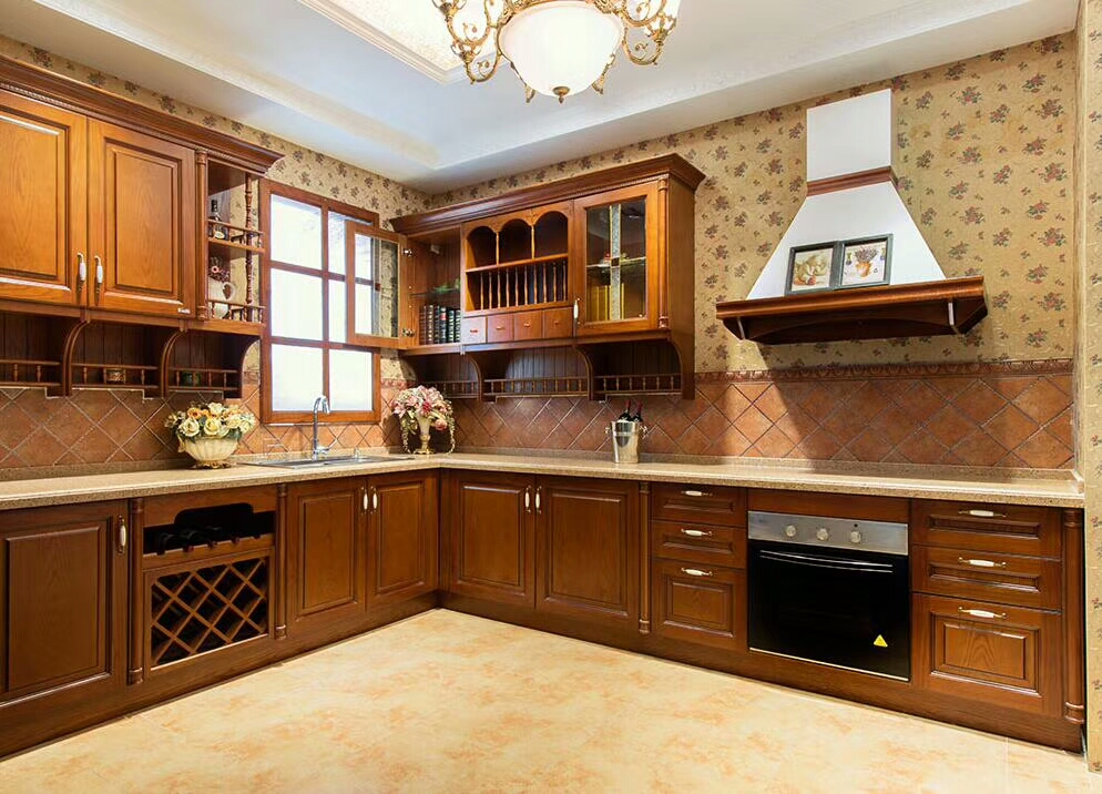 欧式整体厨房橱柜定做厨房装修整体订做石英石台面广州全屋定制
