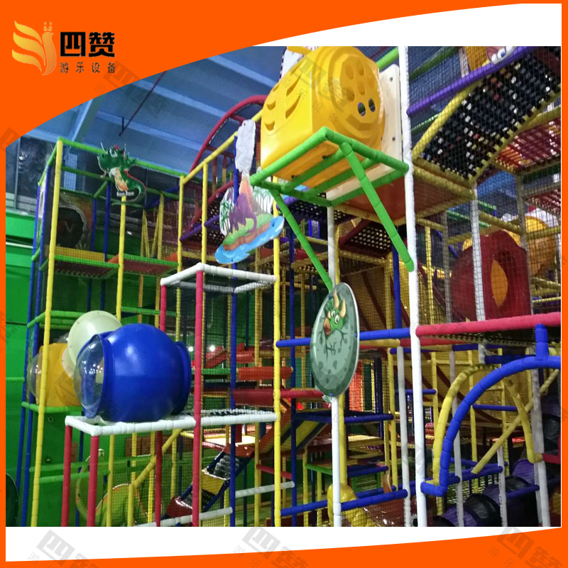 弹性立体迷宫，儿童乐园设计，弹性迷宫，室内儿童主题乐园，弹性网格，**级大滑梯