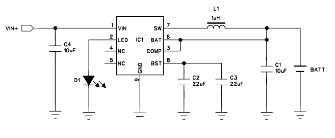 供应内置MOS开关型2A单节锂电充电IC