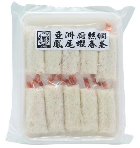 中国香港凤尾虾春卷进口丝网春卷西餐原材料