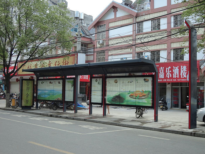 安徽省亳州市太阳能垃圾箱宣传栏，候车亭广告灯箱阅报栏厂家